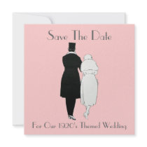1920's Themed Wedding Save The Date Custom Announcements