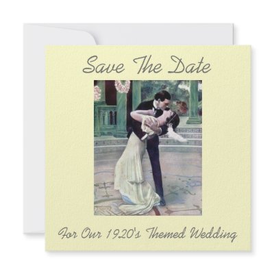 1920's Themed Wedding Save The Date Invitations by VintageFactory
