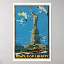 1920's Vintage Statue of Liberty Posterette