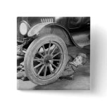 1920s Woman Car Mechanic Buttons