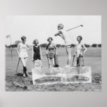 1920's Women's Golf Tee Off On ICE posters