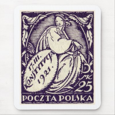 1921 25m Polish Postage Stamp by historicimage