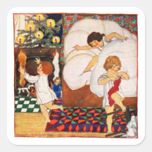 1921 Christmas Morning Square Sticker