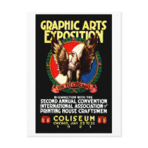 1921 Graphic Art Expo Poster Postcard
