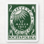 1921 Polish 2m Postage Stamp Mousepads