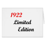 1922 Limited Edition Cards