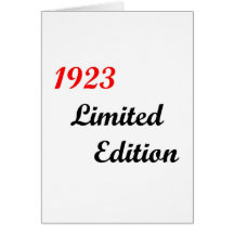 1923 Limited Edition Cards