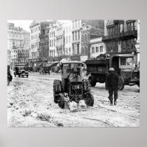 1924 Tractor Snow Plough Posters