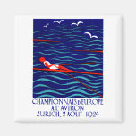1924 Zurich Rowing Poster Magnets