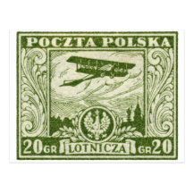 1925 20gr Polish Airmail Stamp Post Cards