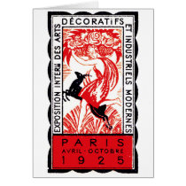 1925 Paris Art Deco Poster Greeting Cards
