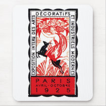 1925 Paris Art Deco Poster Mousepads