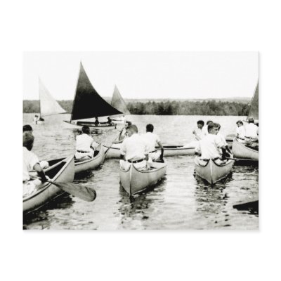 1925 Young Mens Summer Camp Postcard by historicimage