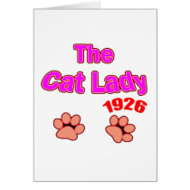 1926 cat lady greeting card
