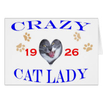 1926 Crazy Cat Lady Card