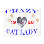 1926 Crazy Cat Lady Post Card
