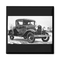 1930 Ford Model A Coupe - B&W