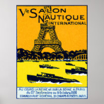 1930 Paris Boat Show Poster