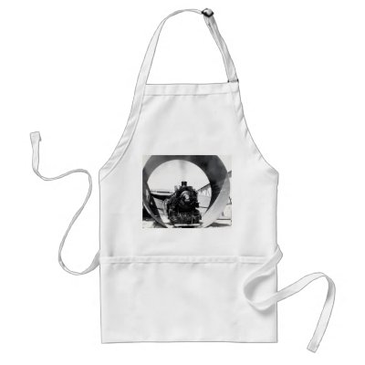 1930 Train inside Nevada Tunnel Pipe Aprons by historicimage
