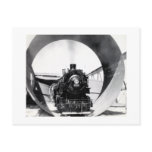 1930 Train inside Nevada Tunnel Pipe Postcard