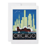 1930 Visit Chicago Poster Invite