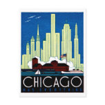 1930 Visit Chicago Poster Post Card