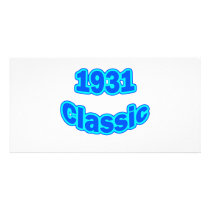 1931 Classic Blue Custom Photo Card