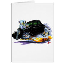 1933-36 Willys Black Car Card