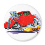 1933-36 Willys Red Car Refrigerator Magnet