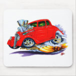 1933-36 Willys Red Car Mousepad