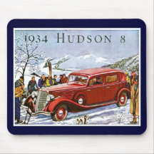 1934 Hudson 8 - Vintage Advertisement Mouse Pad