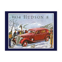 1934 Hudson 8 - Vintage Advertisement Post Cards