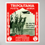 1934 Tripolitania 1 Lire stamp Poster