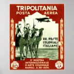 1934 Tripolitania 80 centesimi stamp Posters