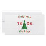 1936 Christmas Birthday Custom Photo Card