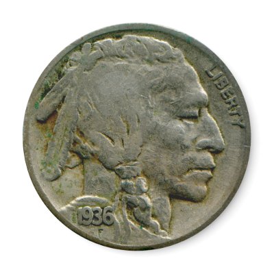 1936 US 'Buffalo' nickel heads magnet by AuntiesLunchMoney