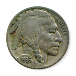1936 US 'Buffalo' nickel heads magnet