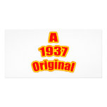 1937 Original Red Customized Photo Card