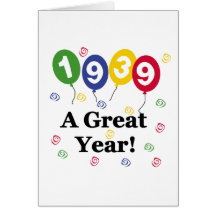 1939 A Great Year Birthday Cards