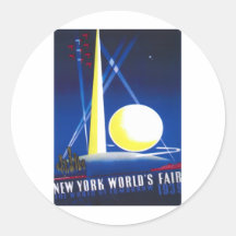 1939 New York World Fair Round Stickers