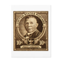 1940 Booker T. Washington Stamp Postcard