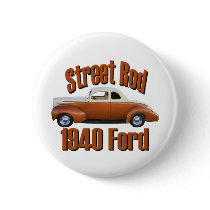 1940 Ford Deluxe Coupe Street Rod Copper Camel Button