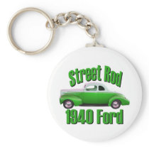 1940 Ford Deluxe Coupe Street Rod Key Lime Key Chain