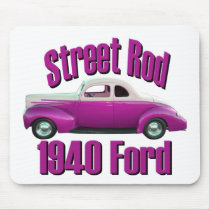 1940 Ford Deluxe Coupe Street Rod Pretty in Pink Mouse Pads