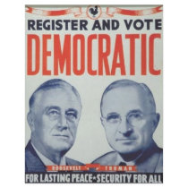 1940 Roosevelt - Truman Full Color Flyer