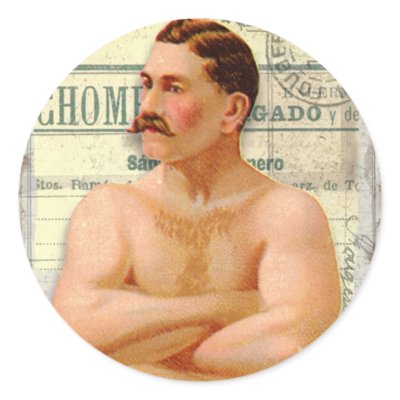 1940 Vintage Gentleman Hunk Stickers by Regella