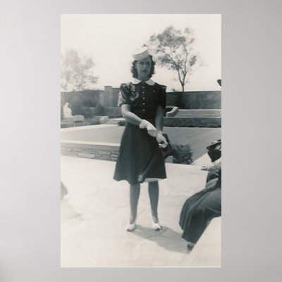 1940 woman with hat poster by amazingvintage