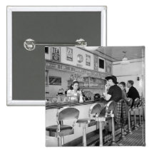 1940s Burger Joint Pinback Buttons
