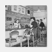 1940s Burger Joint Refrigerator Magnet