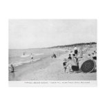 1940's Lake Michigan Beach Scene Post Card